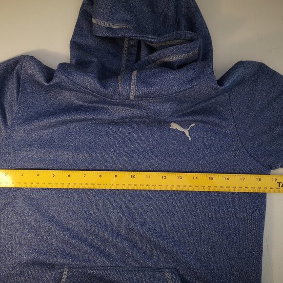Puma Youth's Size Large (14-16) Royal Blue Terry Lined Straight Fit Hoodie - Picture 10 of 12